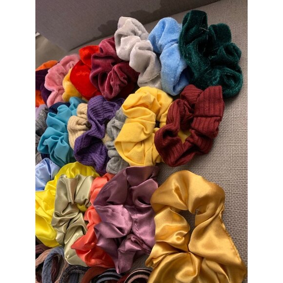 Hair Scrunchie Tie Neutral Color Assorted Bundle Set of 75 main image 12